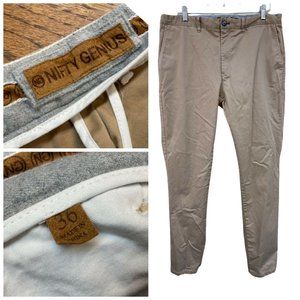 Nifty Genius Men’s Size 36 Tan Khaki Straight Leg Pants